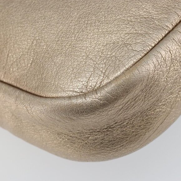 Authentic Salvatore Ferragamo Vala Shoulder Bag Leather Beige Gold - Picture 8 of 16